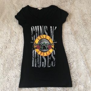 Black Guns n Roses T-shirt Dress